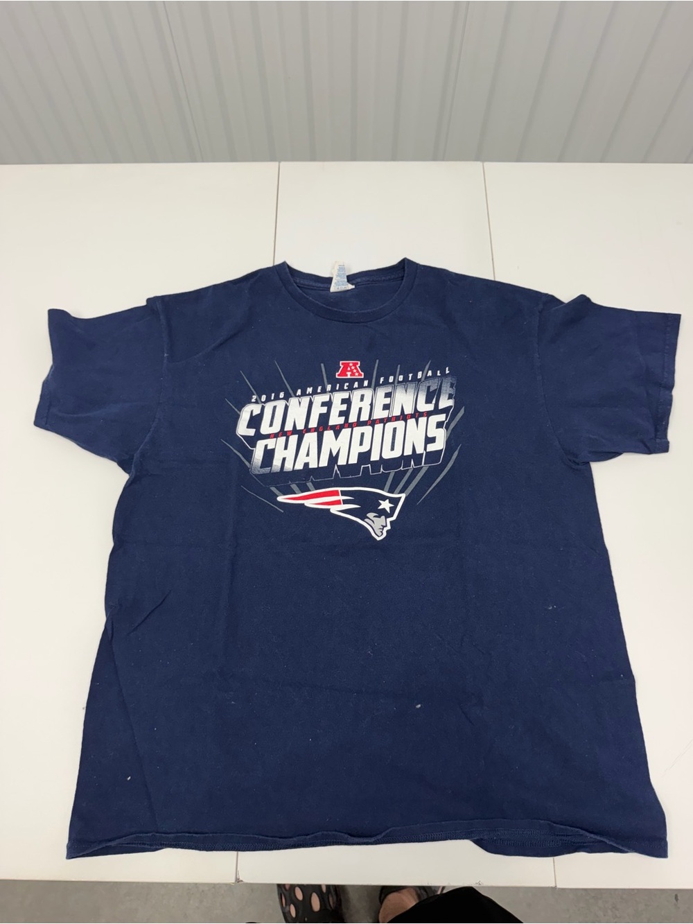 Delta New England Patriots Navy Short Sleeve 'Conference Champions' Graphic Tee